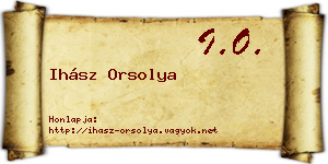 Ihász Orsolya névjegykártya